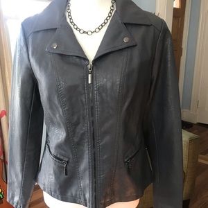 ALFANI FAUX LEATHER JACKET